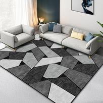 Kilimai Svetainei Nordic Geometriniai Be Pūkelio Stalo Svetainės Durų Kambario Neslystantys Plotas Minkšti Kilimai Miegamojo Namų Dekoro Kilimas 60cm x 90cm gray
