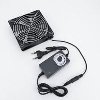 120x25mm DC 12V aušinimo ventiliatorius 12cm su 110V 220V AC greičio reguliatoriumi 3V iki 12V imtuvui Xbox DVR komponento aušintuvui US black