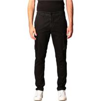 Stone Island Kids SS23 Solid Color Compass Logo Casual Pants Men bottoms Black 781630410-V0129 8 black