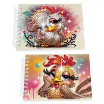 2 Pack Flower Animal DIY Diamond Painting Journals Notebooks 80Pages No Lines Diamond Art Diary Book  for Adults black