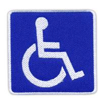 Patchion Disabled Sign - Magnetic Backing - Embroidered Patch/Badge/Emblem