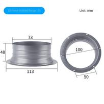 Apvalus išmetimo ortakio jungties flanšas 75-300mm vamzdžiui Oro išleidimo angos jungtis Išmetamųjų oro sistemai 75mm