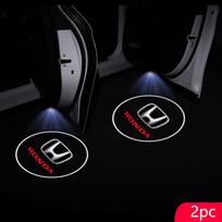 2 vnt. LED automobilio durų pasitikimo žibintų emblemos HD projektoriaus lempa Honda Civic Fit Jazz Accord Pilot CRV Odyssey Passport priedams EB1 black
