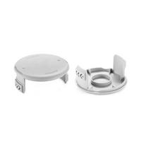 Set R0+2: Compatible with Ryobi AC14RL3A spool/AC14HCA spool cover trimmer head line. 2 gray caps (bagged)