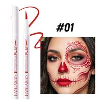 HANDAIYAN Chroma Play Body Paint Pens - 24-Hour Long-Wear Face & Body Art Markers, 8 Vibrant Colors for Festivals 8# beige