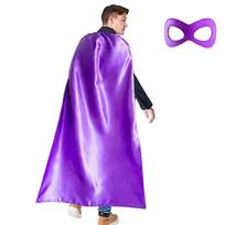 Superherojų apsiaustai ir kaukės suaugusiems Didmeninė prekyba Vyrai Moterys Superherojų kostiumas Helovino persirengimo vakarėlis as the picture purple