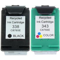 Ink Cartridge Pack - Compatible HP 338/343 - Black & Color - Pack of 2 - 450 pages