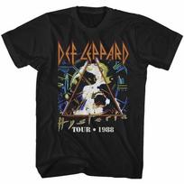 Def Leppard Mens T-Shirt Sizes SM5XL New 1988 Tour Pyromania in Black Cotton Unisex T-Shirt XXXL brown