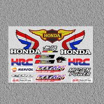 YNEPB1 Honda Motociklo Lipdukai Moto Lipdukas Automobilio Kėbulo Bamperio Langų Motociklo Nešiojamojo Kompiuterio Sienų Vinilinė Decal Automobilio Tiuningavimo Aksesuarai 20x30cm black