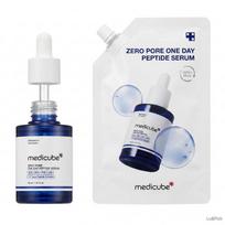 Medicube Zero Pore One Day Peptide Serum 30ml & Refill 50ml white