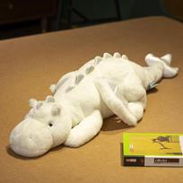 Dragon Plush Toy Soft Toy Stuffed Animal Big Flying Wings Dinosaur Throw Pillow Home Decor Doll Peluche Kids Toy Birthday Gift about 85-90cm white