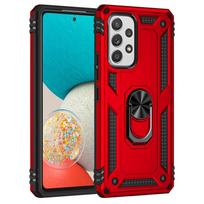 Atsparus smūgiams šarvuotas dėklas, skirtas Samsung Galaxy A33 A53 A73 A52 A12 A13 A42 A55 A35 A54 A51 A50 A32 A21s A71 A22 A41, su metalinio žiedo dangteliu Samsung A71 rožinio aukso spalvos