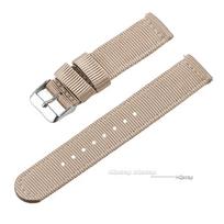 Nailono laikrodžio dirželis 18mm 20mm 22mm 24mm kariniam austam dirželiui, greito atsegimo apyrankė Seiko moteriškiems, vyriškiems sportiniams laikrodžiams 20mm smėlis