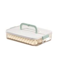 Didelės talpos šaldytų koldūnų laikymo dėžutė Plastikinis maisto laikymo indas Šaldytuvas Beige-4 Layers beige