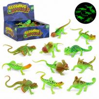 Guminis tamsoje šviečiantis driežas „Glowing Reptiles“, 15 cm