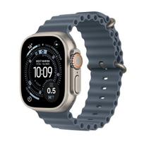 Apple Watch Ultra 3 GPS + Cellular 49mm Ocean Band M/L (Pažeista pakuotė) Natural Titanium Case with Anchor Blue Ocean Band