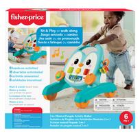 Vaikiškas stumdukas - vaikštynė Mattel Fisher Price 2in1 Penguin Activity, 40 cm, mėlyna sp.