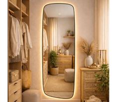 Baltica Design-LED Veidrodis su apšvietimu STONE CALM 15W/230V 2700K 155x50 cm IP65 juodas
