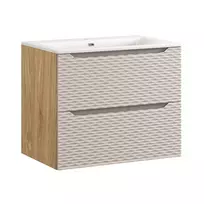 Pakabinama vonios spintelė su praustuvu Ocean Beige, 70 cm, smėlinė