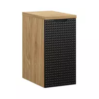 Pakabinama vonios spintelė su stalviršiu Luxor Black, 30 cm, juoda