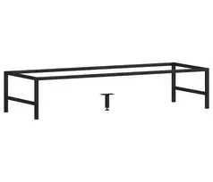 Baldų kojelių komplektas vonios spintelei Monako Grey Oak, 140 cm, juoda