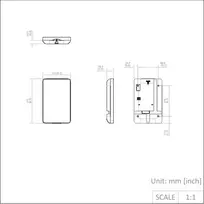 Hikvision DS-PK501LTM-HWE laidinė (magistralės) LCD klaviatūra, skirta AX HYBRID PRO