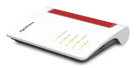 FRITZ! Box 5630 baltas dviejų juostų Wi-Fi 6 DSL/VDSL maršrutizatorius su DECT baze, Gigabit Ethernet, USB 2.0, SFP lizdu