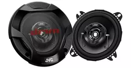 JVC CS-DR422 4 colių 2 krypčių koaksialiniai automobilio garsiakalbiai su anglies-mikos konusais ir hibridiniais apvadais (pora)
