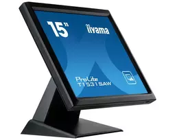 Iiyama ProLite T1531SAW-B5 15 colių XGA varžinis liečiamasis LED monitorius, 4:3, DVI-D/VGA, USB, garsiakalbiai, IP54 priekis, VESA, juodas