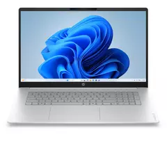 HP OmniBook 3 17-dp0008nnx - Ryzen 5, 16GB LPDDR5 5500, 512GB PCIe, 17,3 colio FHD IPS neblizgus ekranas, Glacier Silver, Win 11 Home