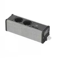 SCHNEIDER ELECTRIC UNICA SYSTEM+ modulinis blokas 2x SCHUKO + USB-A/C, antracitas/pilka