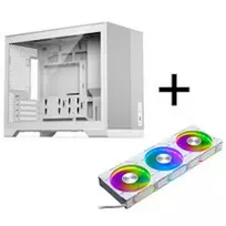 Phanteks XT M3 mini korpusas su D30 PWM Regular Airflow D-RGB ventiliatoriais, 3 vnt., baltas