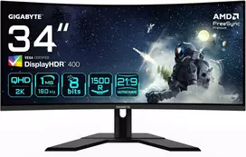 Monitorius Gigabyte G34WQCP 34 colių lenktas UWQHD žaidimų monitorius (atnaujinta prekė)