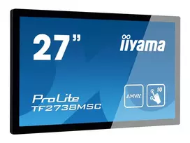IIYAMA TF2738MSC-B2 A 27 colių jutiklinis monitorius 1080p IPS 500cd 10 lietimo taškų CA VGA HDMIx1 DPx1 garsiakalbiai 2x1W atviro rėmo juodas