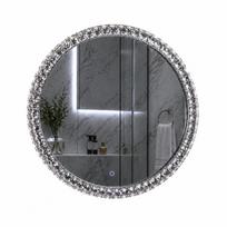 LED veidrodis su kristalų rėmu Glamour 50 cm