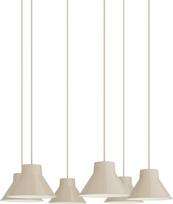 Muuto Pakabinamas šviestuvas su 6 gaubtais Top 21 cm, smėlio spalvos