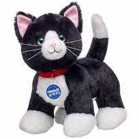 BUILD-A-BEAR PROMISE PETS juodai baltas pliušinis kačiukas, 27 cm