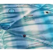Kašmyro vilnos ir satino antklodė melsva 140 x 200 cm