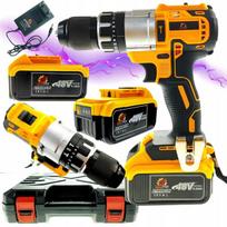 Akumuliatorinis gręžtuvas-suktuvas su smūgiu 2in1 48v 2x 5ah lagaminas Brushless