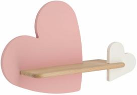 Šviestuvas sieninis Candellux Lighting IQ Kids Heart 21-03874, LED, 4000 °K, 1 x 5 W, ruda sp./balta sp. / rožinė sp.