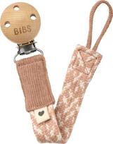 Bibs BIBS PACIFIER BRAID pakabukas čiulptukams 100% GOTS ekologiška medvilnė, Blush/Ivory