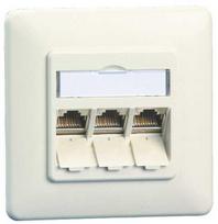 Schneider Electric METZ CONNECT modulio įvadų dėžutė, 3 prievadai, gryna balta (26.11.0687)