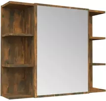 Veidrodinė vonios spintelė, ąžuolo, 80x20,5x64cm, mediena