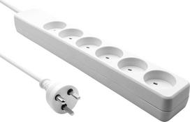 ProXtend Danish IT Power Strip 6-way 6 rozetės 1 m baltas (KIT6-KIT01W)