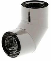 SpiroFlex 60/100 turbo dvigubos sienelės alkūnė (n) 90 laipsnių
