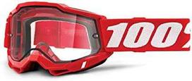 100 % akiniai 100 % ACCURI 2 ENDURO MOTO Raudonas (dvigubas skaidrus stiklas) (NAUJIENA)
