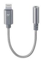 Cellular Line Extra odolny adaptér Cellularline Music Enabler su konektoru Lightning na 3,5 mm jack, certyfikacja MFI, pilka