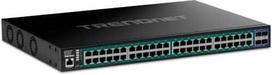 Šakotuvas Switch TRENDnet TRENDnet 52-Port Gigabit Web Smart 740W PoE+ Switch 10G SFP+