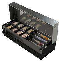 APG Cash Drawer APG Cash Drawer MOD237A-BL4617, elektroninis kasos aparato stalčius, plieno, juodas, 24 V, 460 mm, 100 mm