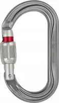 Petzl M33A SL, su varžto užraktu, fiksuojamas karabinas, D formos, aliumininis, pilkas, 25 kN